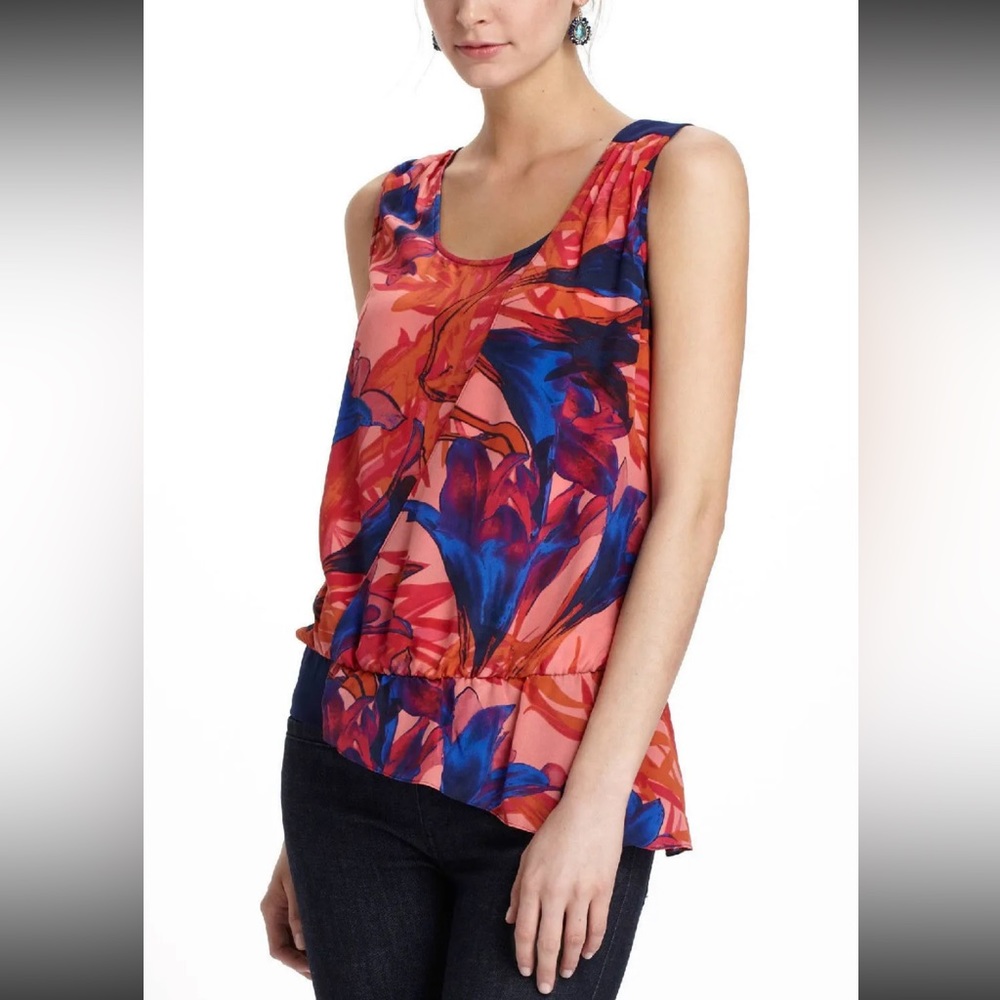 Anthro Leifsdottir Silk Faux Wrap Malva Blouse